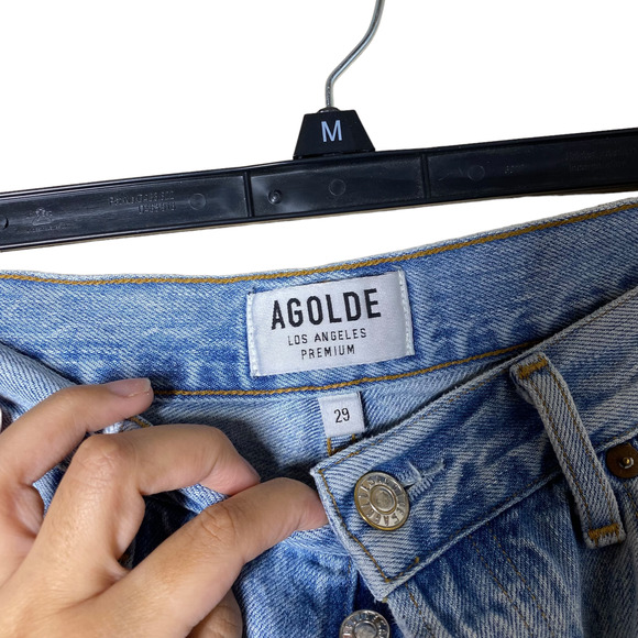 Agolde Riley High Rise Straight Crop in Shatter sz 29 - Picture 5 of 8